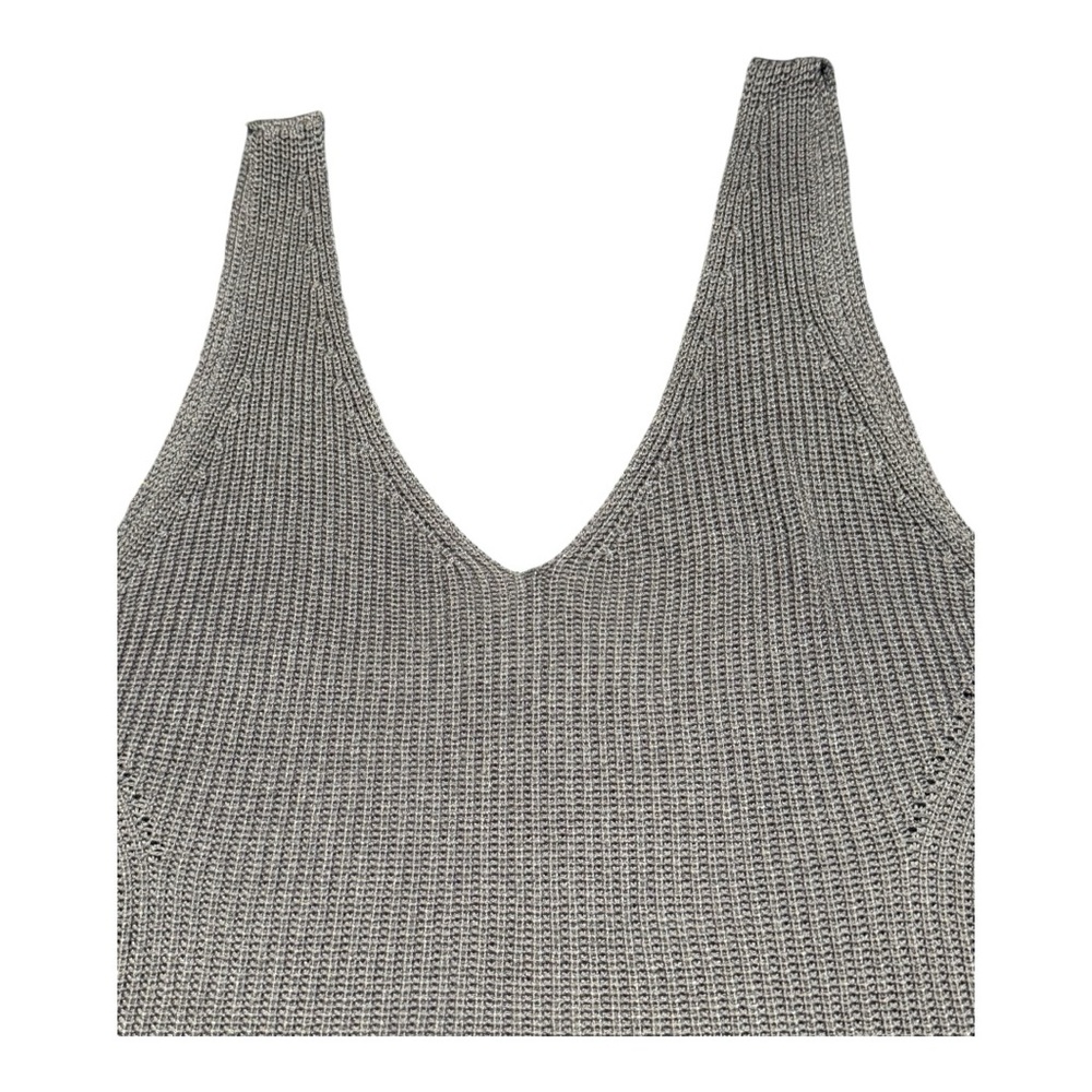 Gentle Fawn Lisette Tank Top Knit Small Indigo Blue V-Neck Side Slits Spring - Picture 6 of 11
